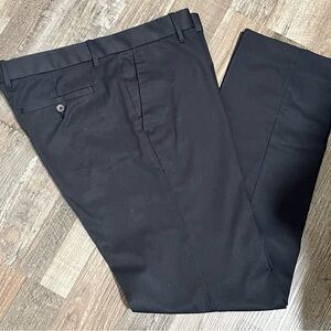 GAP Men's Dark Gray Striped Dress Slacks - Flat Front 32W 34L